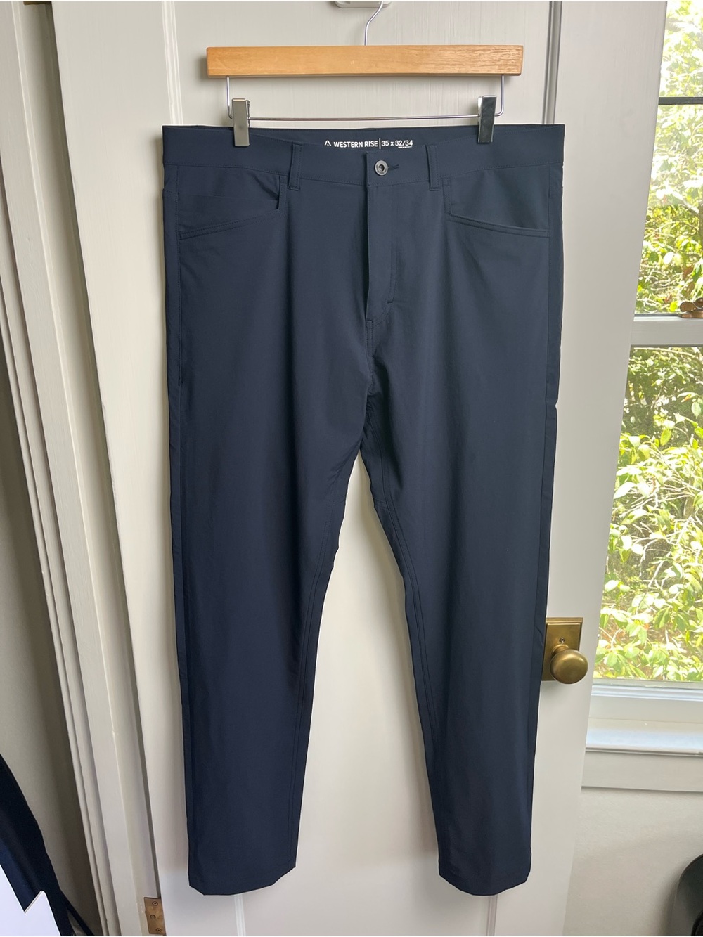 Western Rise Evolution Pants Mens 35x32 Blue Performance Hiking Stretch Tech